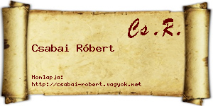 Csabai Róbert névjegykártya