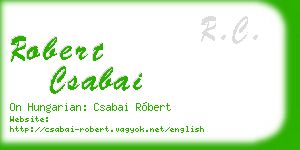 robert csabai business card